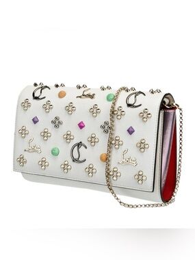 Christian Louboutin ✨Leather Paloma Shoulder Bag w/ Multicolor Stud *-beautiful*